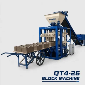 QT4-26 semi automatic concrete block making machine
