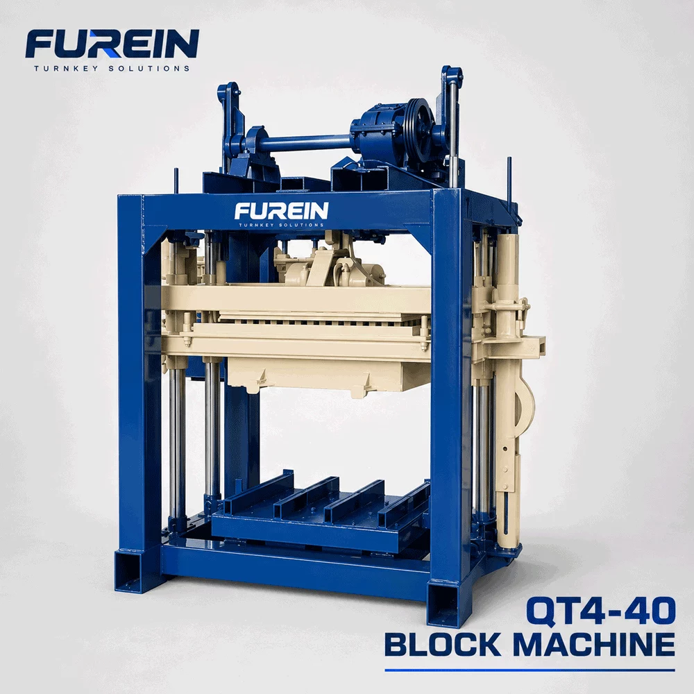 QT4-40 manual concrete block making machine for small brick production