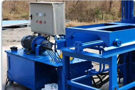 Hydraulic power station and feeding frame for QT3-20 color paver block machine