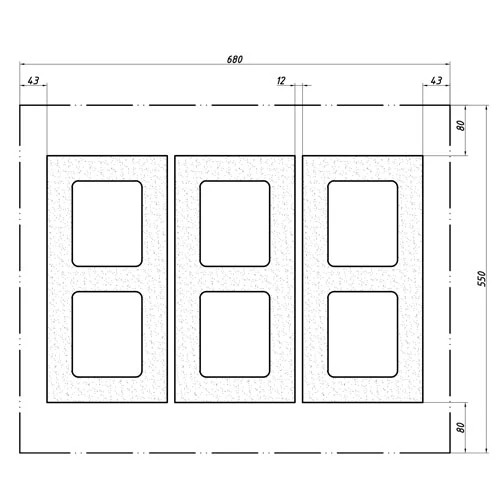 2 holes hollow block mould