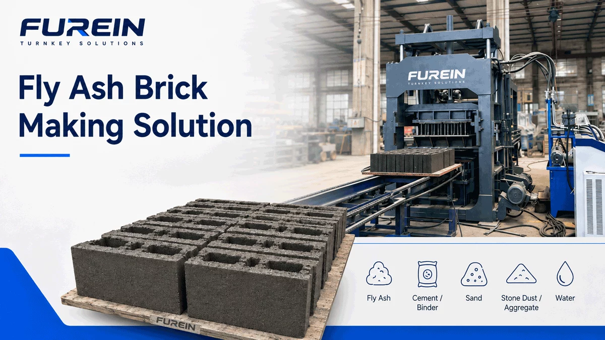 Fly ash brick making solution with automatic block making machine and fly ash bricks