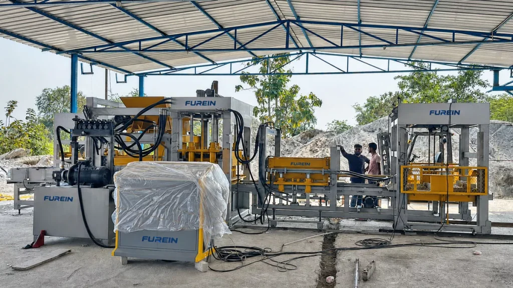 automatic hollow block making machine and production line